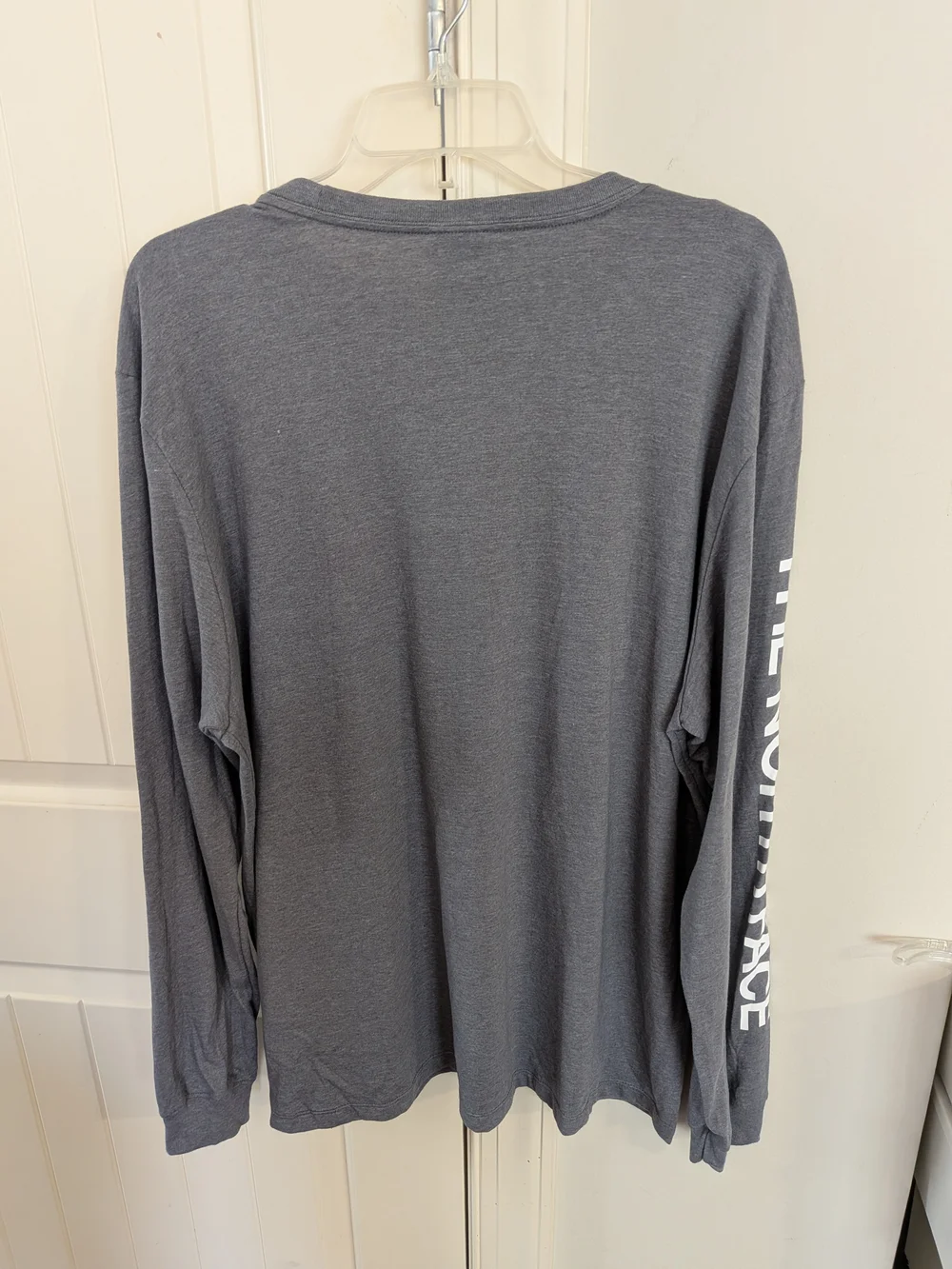 The North Face Men's Long-Sleeve Logo Tee — Charcoal Gray NWT LG